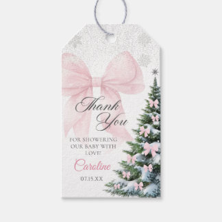 Étiquettes-cadeau Bows Baby It's Cold Outside Baby Shower Gift Tag