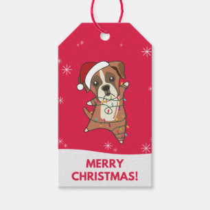 Étiquettes-cadeau Boxer Chien Noël Neige Hiver Animaux Chiens Cadeau