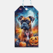 Étiquettes-cadeau Boxer Halloween avec la peur Citrouille (Devant)