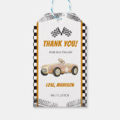 Étiquettes-cadeau Boy Race Car fête d'anniversaire (Devant)