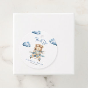 Étiquettes Cadeau Boy Teddy Bear Baby shower Merci Tags cadeaux