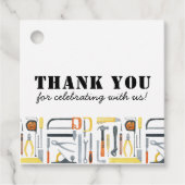 Étiquettes Cadeau Boy's Construction Builder Anniversaire (Devant)