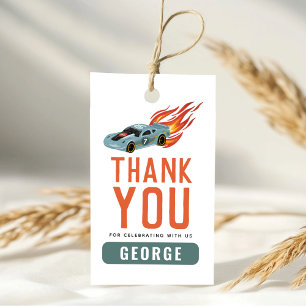 Étiquettes-cadeau Boys Hot Car Anniversaire Flamme cool Faveur