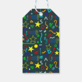 Étiquettes-cadeau Boys Jump Neon Trampoline Anniversaire Favoriser (Dos)