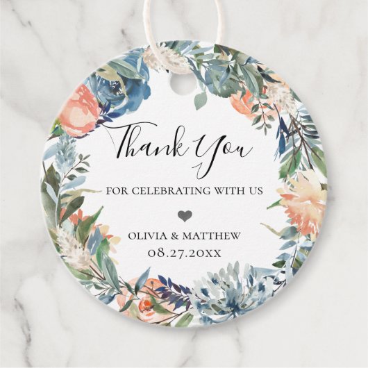 Étiquettes Cadeau Bracelet bleu ardoise (Devant)