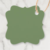 Étiquettes Cadeau Branche d'olive moderne simple Merci de verdure (Dos)