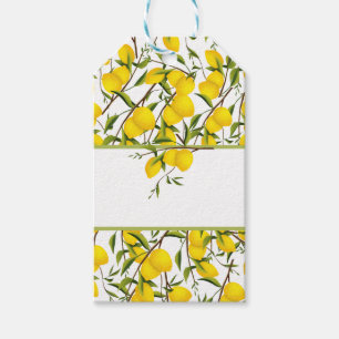 Étiquettes-cadeau Branches de citronniers d'été