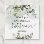 Étiquettes Cadeau Branches de eucalyptus bohème dorées pour mariage (Devant)