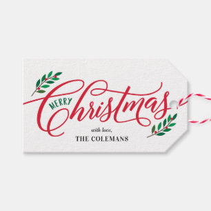 Étiquettes-cadeau Branches de Noël