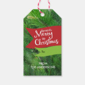 Étiquettes-cadeau Branches de pin, Joyeux petit Noël Photo (Devant)