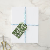 Étiquettes-cadeau Branches d'olive sur blanc (Avec de laficelle)