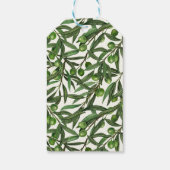 Étiquettes-cadeau Branches d'olive sur blanc (Dos)