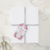 Étiquettes-cadeau Bright Pink Rose Wedding (Avec de la ficelle)