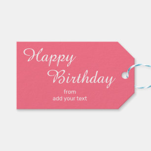 Étiquettes-cadeau Bright Watermelon rose Anniversaire Balises cadeau