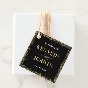 Étiquettes Cadeau Brilliant Glow Real Foil Mariage Favor Tags