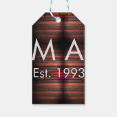 Étiquettes-cadeau Brique de pierre rustique marron ajouter lettre de (Dos)