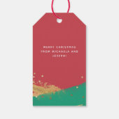 Étiquettes-cadeau Brochures modernes | Photo de Noël (Dos)