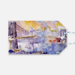 Étiquettes-cadeau Brooklyn Bridge (New York) (par John Marin)