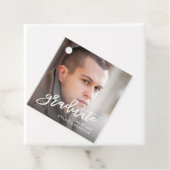 Étiquettes Cadeau Brosse tendance Script photo Graduate Graduate Gra (En situation)