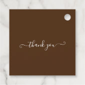 Étiquettes Cadeau Brown Fall In Love Autumn Foliage Mariage (Dos)