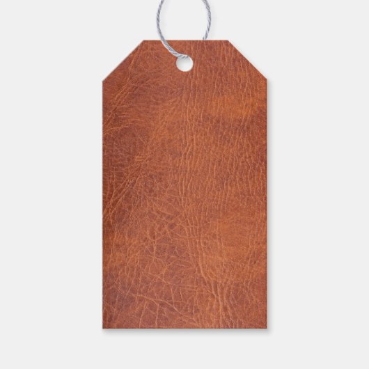 Étiquettes-cadeau Brown leather (Devant)