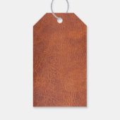 Étiquettes-cadeau Brown leather (Dos)