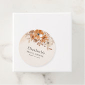 Étiquettes Cadeau Brown Watercolor Flowers Boho Style  (En situation)