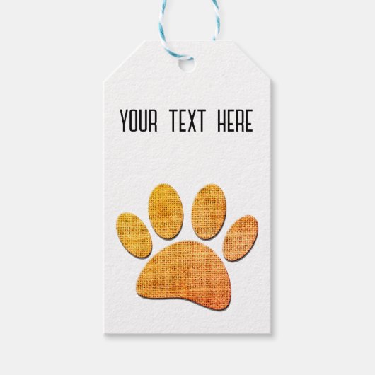 Étiquettes-cadeau Brûlure à mâchoires pour chien - Impression âgée (Devant)