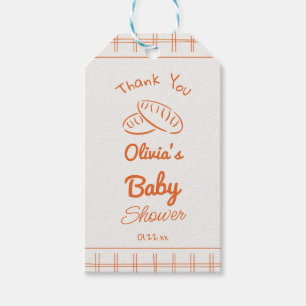 Étiquettes-cadeau Brun Tiré À La Main Dans Le Baby shower Neutre Du