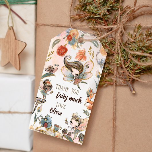 Étiquettes-cadeau Brunette Fairy Anniversaire Fête Favoriser Cadeau 