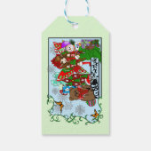 Étiquettes-cadeau Brunette Noël Présent Fée (Dos)