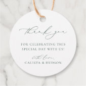 ÉTIQUETTES CADEAU BRUNSWICK CREST MARIAGE MERCI (Dos)