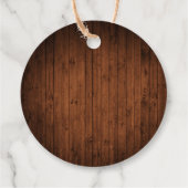 Étiquettes Cadeau Brush Script Noël Lumières Bois Gnomes (Dos)