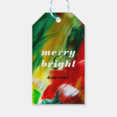 Étiquettes-cadeau Brushstrokes Festive Abstrait Arrière - plan de No (Dos)