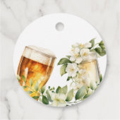 Étiquettes Cadeau Bubbles and Brews Shower Couple (Dos)