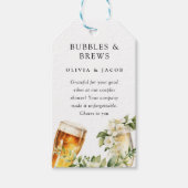 Étiquettes-cadeau Bubbles and Brews Shower de Couple (Devant)