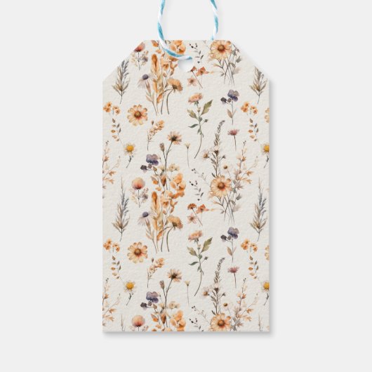 Étiquettes-cadeau Bubbles & Brews Automne Fleur sauvage Merci Favori (Dos)