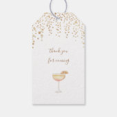 Étiquettes-cadeau Bubbly Cocktails Gold Parties scintillant Bridal B (Dos)