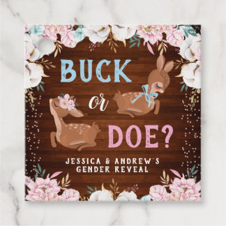 Étiquettes Cadeau Buck ou Doe ? Révélation du baby shower