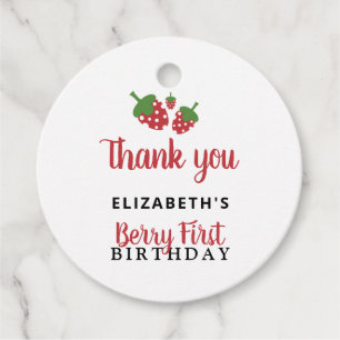 Étiquettes Cadeau Budget Berry Premier anniversaire mignonne Fille f