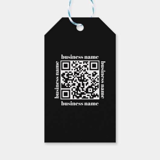 Étiquettes-cadeau budget minimalist QR Code Business Keychain (Devant)