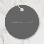 Étiquettes Cadeau Budget Rose Parties scintillant or Foil Look Mari (Dos)