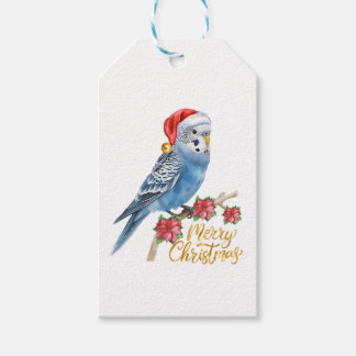 Étiquettes-cadeau Budgie Christmas