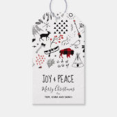 Étiquettes-cadeau Buffalo Adventures Black & Red Plaid ID599 (Devant)