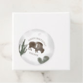 Étiquettes Cadeau Buffalo Bison Desert Ranch Cactus Anniversaire occ (En situation)