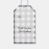 Étiquettes-cadeau Buffalo gris plaqué Noël (Dos)