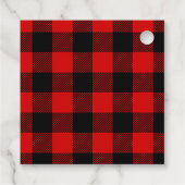 Étiquettes Cadeau Buffalo Plaid Canadian Maple Leaf (Dos)