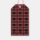 Étiquettes-cadeau Buffalo Plaid Deer Snowflakes Noël (Dos)