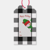 Étiquettes-cadeau Buffalo Plaid et snowman (Devant)
