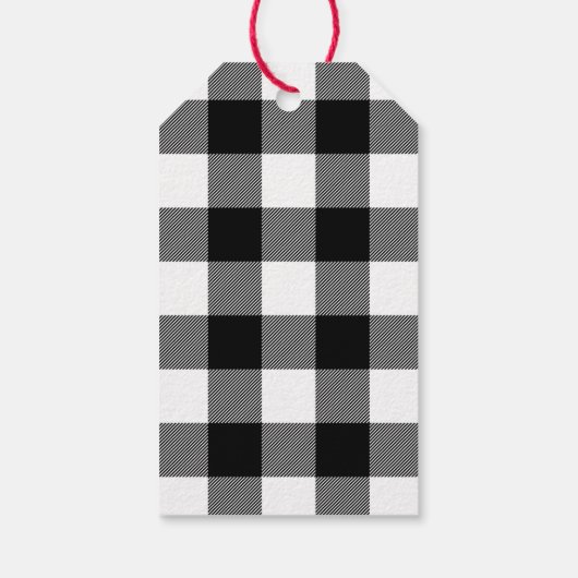 Étiquettes-cadeau Buffalo Plaid et snowman (Dos)